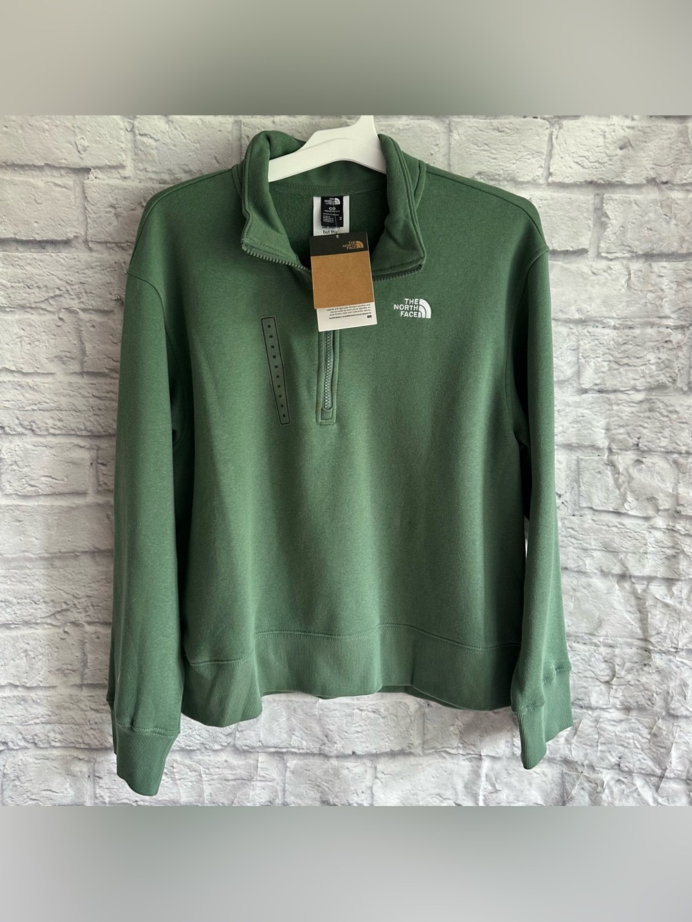 NEW WITH TAGS THE NORTH FACE WOMENS EVOLUTION QUARTER ZIP DUCK GREEN MEDIUM